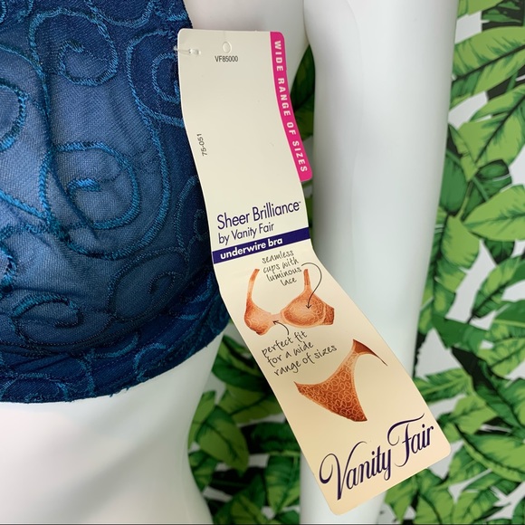 Retro Y2K Vanity Fair Bra Women's Size 36B Sheer Brilliance Seamless Cups 2000s - Picture 2 of 9